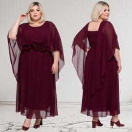 ITALIA MODA oversized chiffon A-lijn met bloemen/ apart