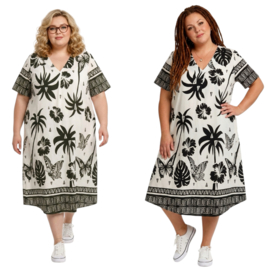 Fly Out viscose A-lijn jurk /in meerdere kleuren