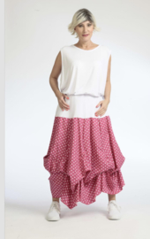 AKH oversized katoen rok met verstelbare plooien
