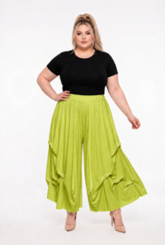 Moonshine katoen wijde broek tricot/stretch apart/in meerdere kleuren