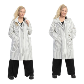 AKH viscose zomer jas apart /stretch /wit/zwart/stretch