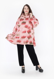 AKH oversized acryl  A-lijn top/tuniek met col/ stretch