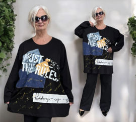 LA VELINA katoen jersey top/tuniek stretch