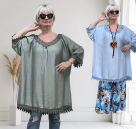 ITALIA oversized viscose blouse/top /in meerdere kleuren