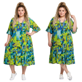 One Summer  viscose A-lijn jurk