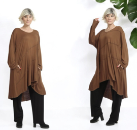 AKH oversized tricot viscose  A-lijn  tuniek/jurk apart stretch