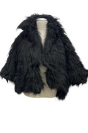 VINCENZO ALLOCCA fluffy jasje zwart/gevoerd