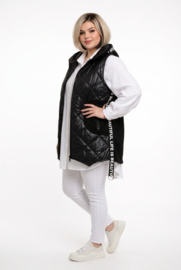 ITALIA A-lijn vest/gilet met capuchon  zwart