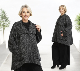 AKH  oversized viscose  A-lijn korte tussenjas /blazer stretch
