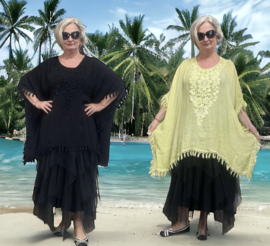 Italia oversized katoen top/tuniek/poncho apart/in meerdere kleuren