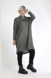 AKH oversized tuniek/jurk van pluizige stof apart stretch