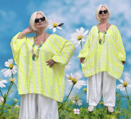 ITALIA MODA oversized katoen mousseline tuniek/top