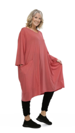 AKH oversized viscose mix  A-lijn tuniek apart stretch