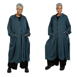 AKH oversized viscose mix jersey A-lijn blazer/vest apart stretch