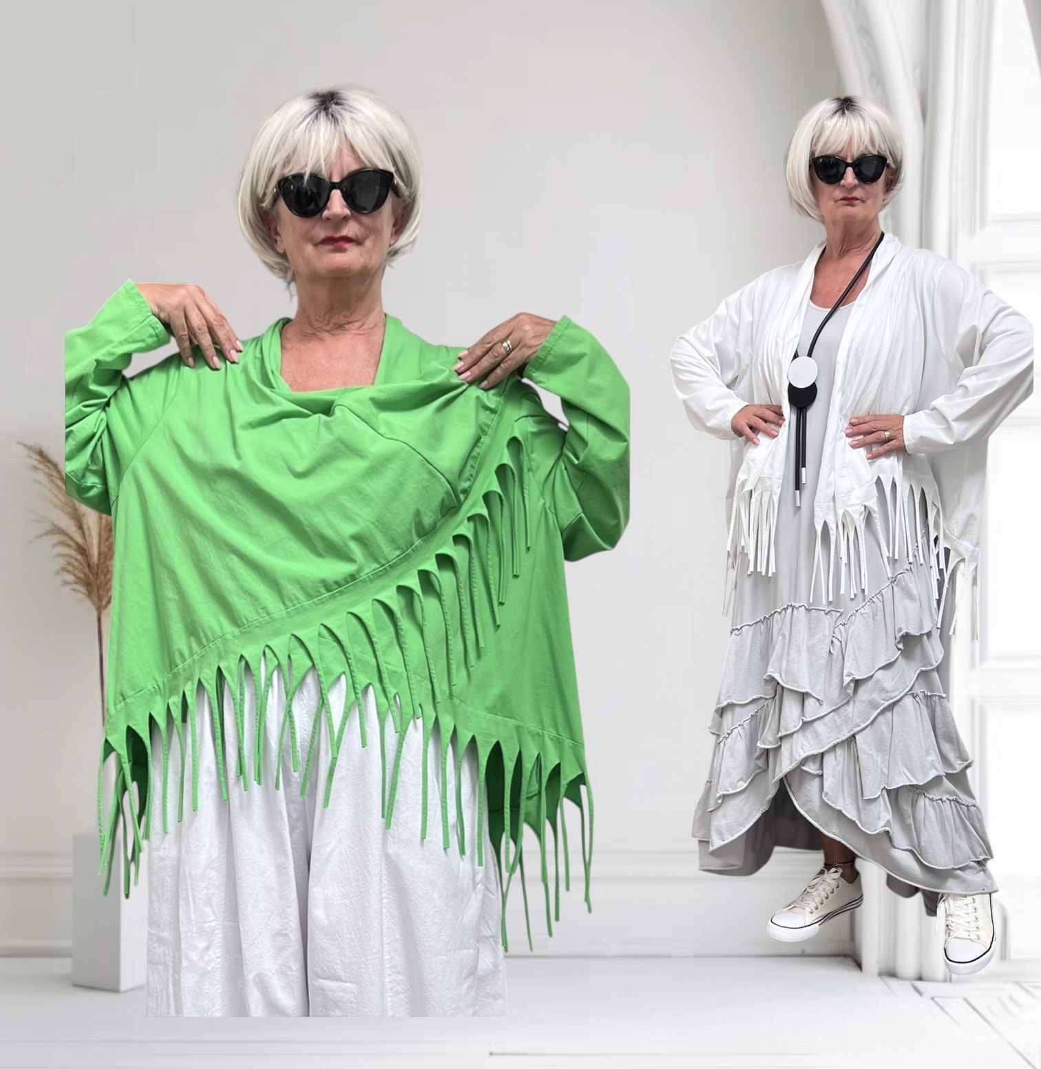 Moonshine oversized jersey  katoen vest  stretch/in meerdere kleuren