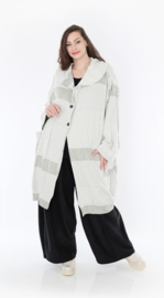 AKH oversized viscose mix jersey A-lijn blazer/vest apart stretch