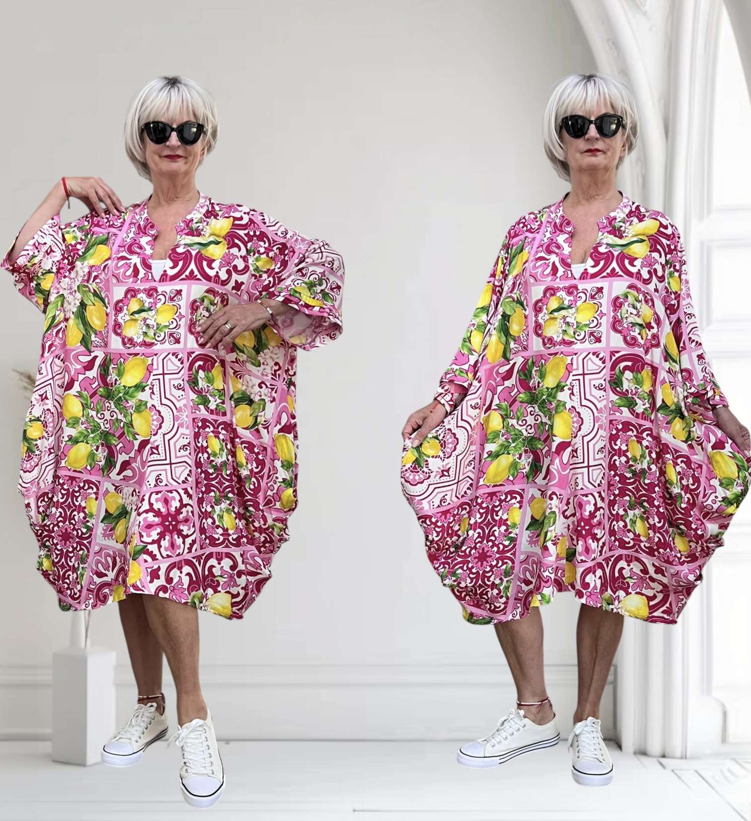 Vincenzo Allocca oversized viscose jurk/tuniek