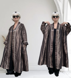 Ellen oversized A-lijn Taft blazer/jas/vest met zakken apart