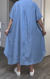 ITALIA MODA  jeans tencel A-lijn jurk apart /in meerdere kleuren