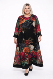 ITALIA MODA oversized chiffon A-lijn wijde jurk gevoerd