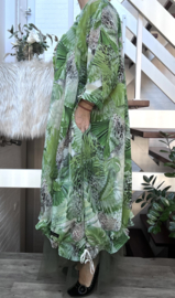 Francesca Romantica oversized A-lijn  chiffon overjurk met touwtjes  apart (extra groot)