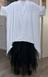 ITALIA  jersey katoen A-lijn top stretch apart/in meerdere kleuren