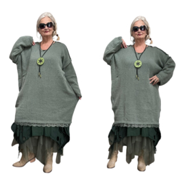 ITALIA oversized  gebreide tuniek stretch