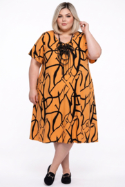 Naveed oversized viscose A-lijn jurk 