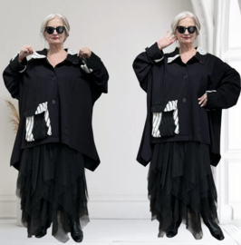 Vincenzo Allocca oversized blazer/jas  apart/zwart/wit /stratch