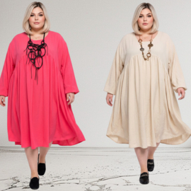ITALIA Moda oversized viscose A-lijn jurk stretch /in meerdere kleuren