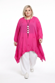 Moonshine oversized geborduurd viscose A-lijn tuniek  /in meerdere kleuren