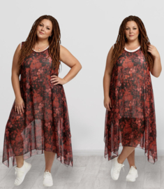 AKH oversized chique chiffon A-lijn  jurk/overjurk /tuniek apart