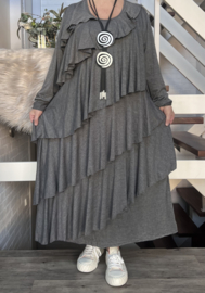 Giovani Collection viscose tricot A-lijn jurk stretch