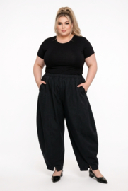 Moonshine katen/linnen look ballonbroek apart zwart