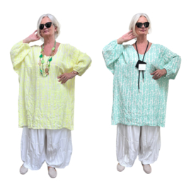 ITALIA MODA oversized katoen mousseline tuniek/in meerdere kleuren