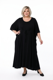 Vincenzo Allocca oversized viscose  A-lijn jurk apart/zwart