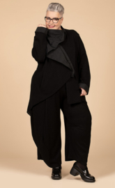 AKH oversized gebreide katoen blazer/vest/ apart /stretch /zwart