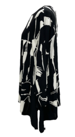Vincenzo Allocca oversized viscose A-lijn tuniek tuniek zwart/wit