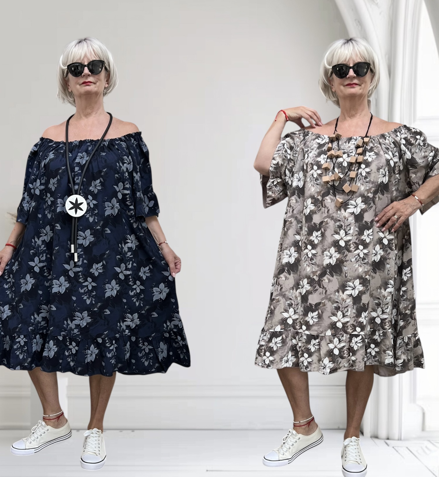 ITALIA oversized viscose A-lijn zomer jurk/in meerdere kleuren