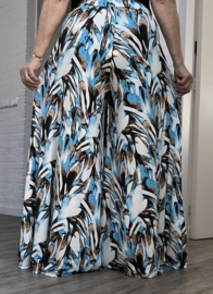 ITALY Mode jersey viscose  wijde broek apart /zeer rekbaar