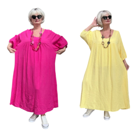 ITALIA MODA oversized katoen mousseline A-lijn jurk /in meerdere kleuren