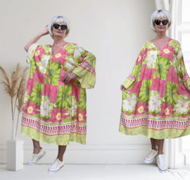 SISSI viscose  ibiza look A-lijn tuniek/jurk