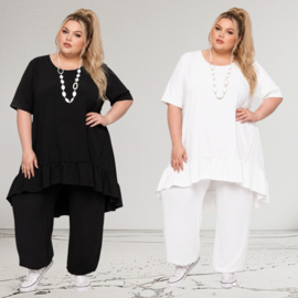ITALIA MODA oversized viscose mix tuniek + broek stretch /in meerdere kleuren