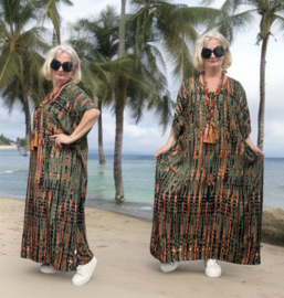 ITADIVA zomer viscose poncho/niet doorschijnende
