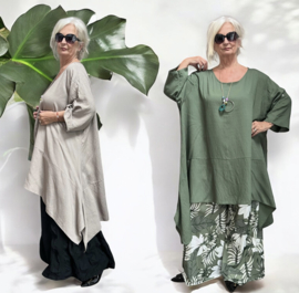 ITALIA MODA viscose tuniek met ketting /in meerdere kleuren