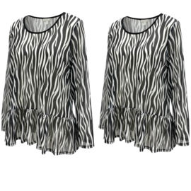 Vincenzo Allocca oversized A-lijn blouse /aparte/stretch/zwart/wit