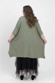 ITALIA MODA  katoen A-lijn tuniek met ketting /stretch/meerdere kleuren