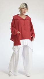 AKH viscose/linnen A-lijn korte blazer met zakken apart