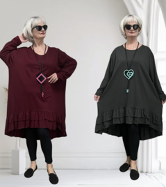 ITALIA MODA oversized katoen A-lijn tuniek stretch/in meerdere kleuren
