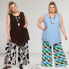 NEW COLLECTION katoen A-lijn tuniek stretch/meerdere kleuren